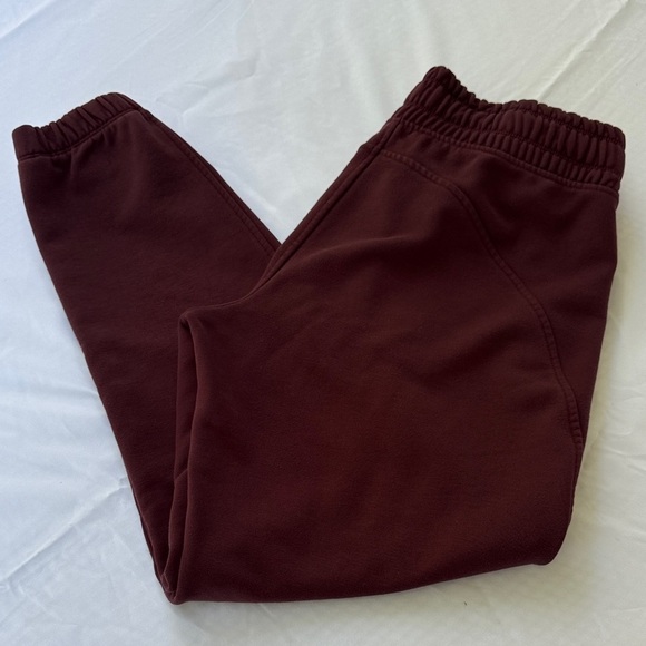Athleta Burgundy Joggers with Zippered Pocket - Picture 2 of 9